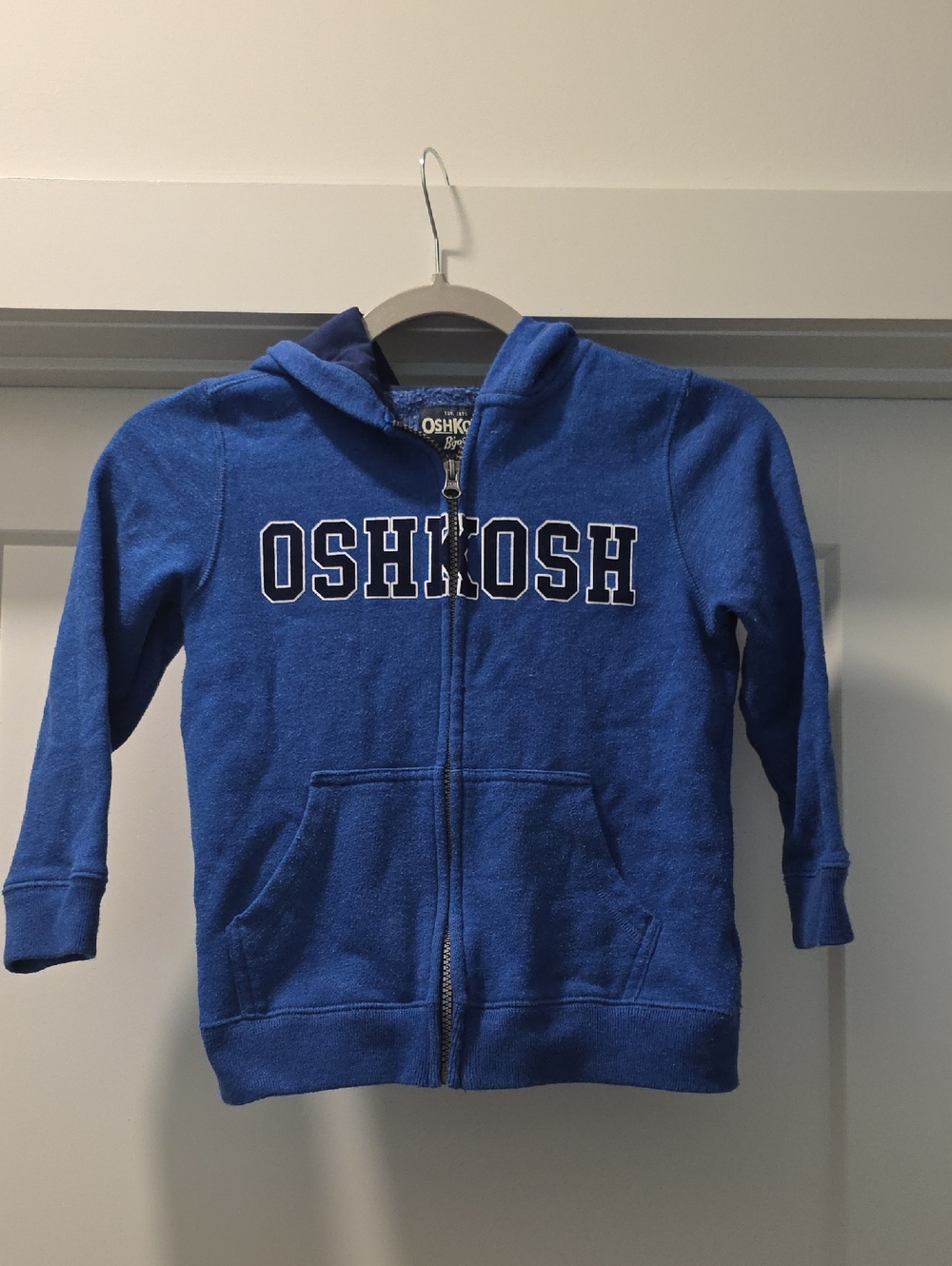 OshKosh B'gosh Royal Blue Kids Zip Hoodie with Logo